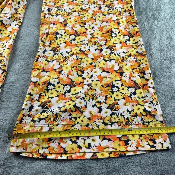 Free People Floral Print Puff‎ Sleeve Cutout Wide Leg Jumpuit Size Small - Picture 4 of 14